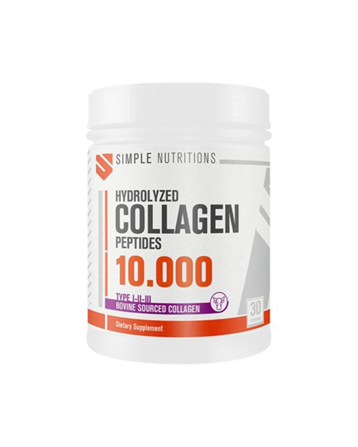 Simple Nutritions Hydrolyzed Collagen Peptides 10.000 Aromasız Bovine - 300 gr Simple Nutritions Hydrolyzed Collagen Peptides 10.000 Aromasız Bovine - 300 gr - Görsel 1